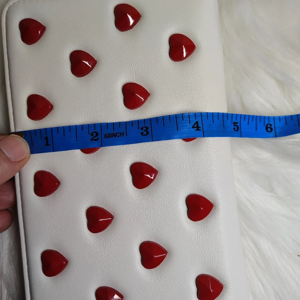 Betsey Johnson Heart Valentine Zip Around Wristlet Wallet - Picture 14 of 15